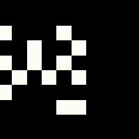 animated image of the life and death of a 6x6 grid of cells under conway's game of life